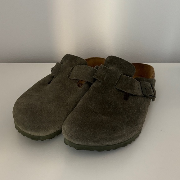 Birkenstock Shoes - Birkenstock Boston dark green slippers